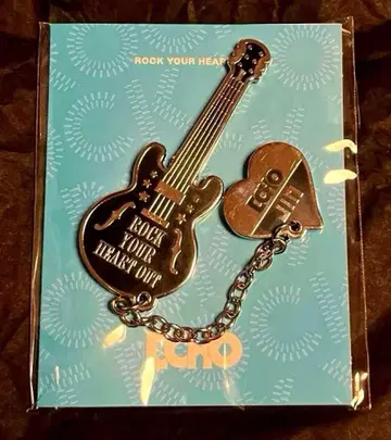 필독 공식 ECHO JIN 기타형 핀 배지