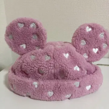 디즈니 햇 모자 핑크 하트