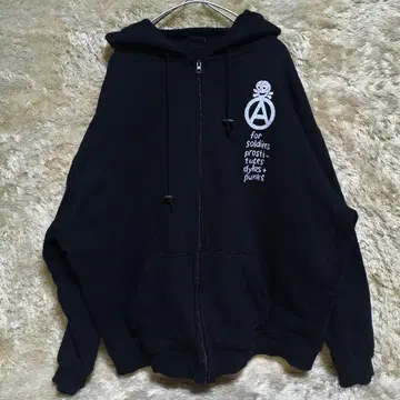 빅 사이즈 지퍼 후드티 3XL 블랙 CRIMINAL