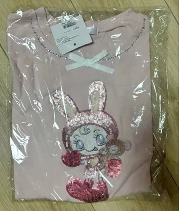 evelyn 메조 피아노 베리에 짱 T셔츠 핑크 택 포함 새상품