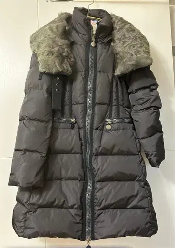 MONCLER 그레이 퍼 다운 자켓 사이즈 0