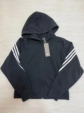 [ 미사용 새상품 ] adidas 여성용 후드 부착 후드티 L 블랙