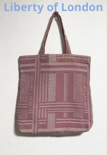 귀한 리버티 오브 런던 튜더 스타일 패턴 대형 토트백 핑크