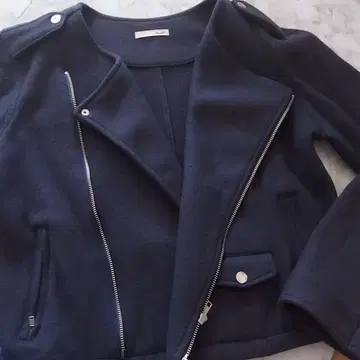 네이비 라이더 자켓풍 아우터