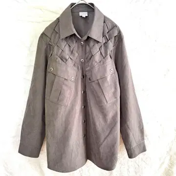 together 크라프트 편직 셔츠 긴팔 뜨개질 그레이지