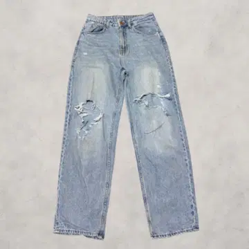 Vintage 90's 배기진 데미지 하이웨스트 데님