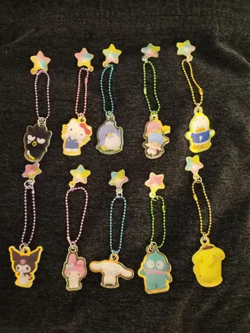 산리오 캐릭터즈 트윈 참 니지호시 캔디 10종 컴플리트