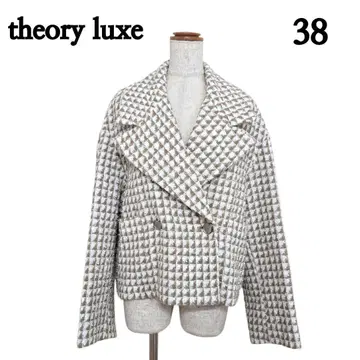 theory luxe 숏코트 사이즈 38 베이지 계열 마 혼방 트위드
