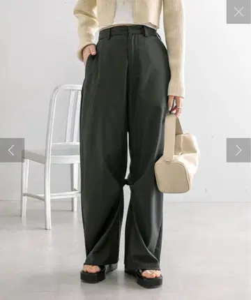 mystic 커브 슬랙스 팬츠 슬랙스 차콜 mline