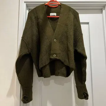 BEAMS BOY 7 게이지 밀리터리 가디건