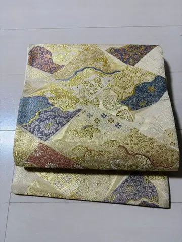 금 후쿠로 오비 금실 당직 꽃무늬 가드 가공 완료