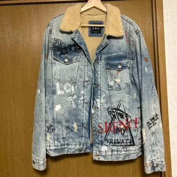 ZARA 데미지 가공 데님 자켓