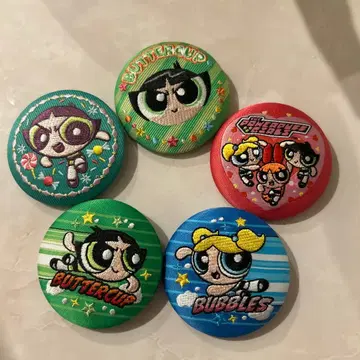 파워퍼프걸스 자수 캔뱃지