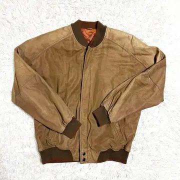 [ 구제 의류 ] 빈티지 스웨이드 봄버 자켓 브라운 [ 48 ]