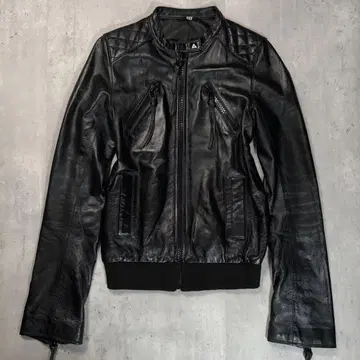 SLY 스터드 가죽 자켓 집업 램 가죽