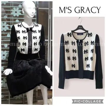 M'S GRACY* 펄 리본 긴팔 가디건