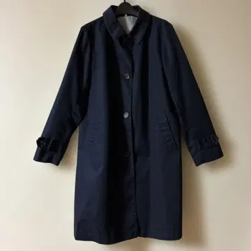 무인양품 MUJI 아우터 트렌치코트 스텐카라 코트 L 사이즈 네이비 컬러