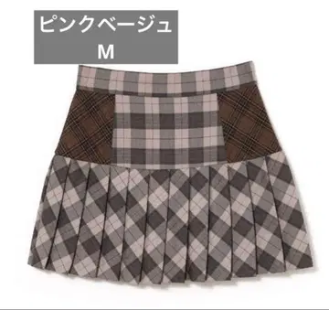 andmary 앤드마리 플리츠 스커트 핑크 베이지