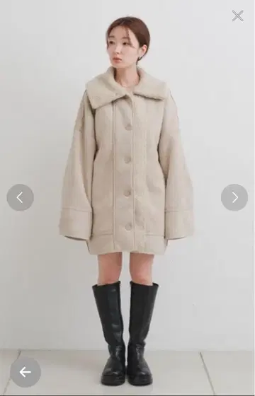 Kastane 하이넥 리버서블 보아 무스탕 자켓