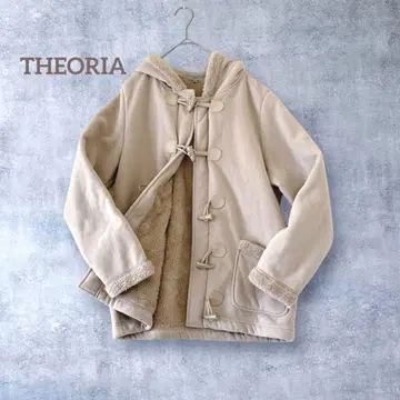 [세오리아] 후디 더플 코트 토글 버튼 보아 더스티 컬러 아우터