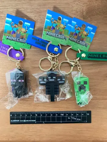 마인크래프트 마스코트 키링 엔더맨 위더 크리퍼 세트 새상품