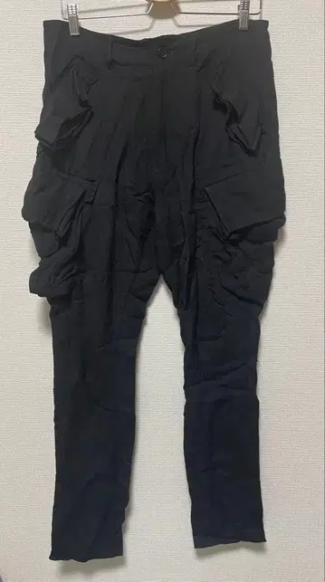 블랙 카고 팬츠 복수 포켓