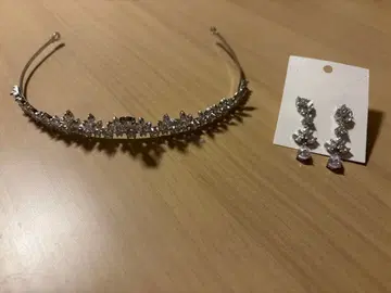 티아라 귀걸이 웨딩 결혼식