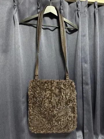 Y2K 퍼 가죽 숄더백 멀티 포켓