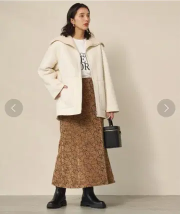 2WAY 보아 페이크 무스탕 블루종