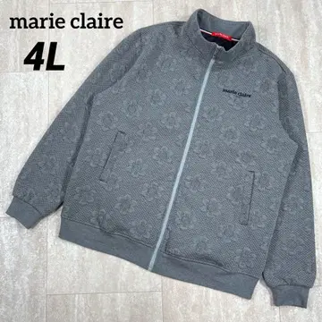 [ 마리끌레르 ] 블루종 4L 사이즈 풀 집업 그레이 꽃무늬