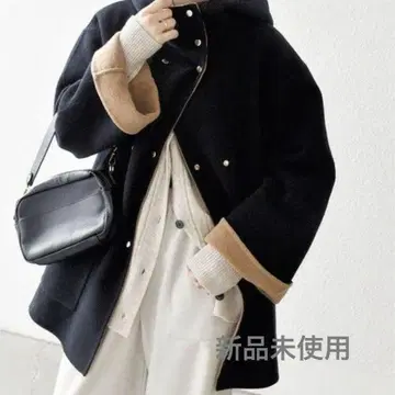 완판템 미사용 새상품 SHIPS any 리버 후드 A라인 미들 코트