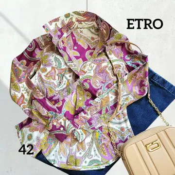 [새상품급] ETRO 에트로 페이즐리 무늬 긴팔 셔츠