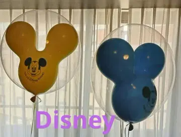 디즈니랜드 미키 벌룬 풍선 스카이블루 옐로우 컬러 미키 모양 벌룬