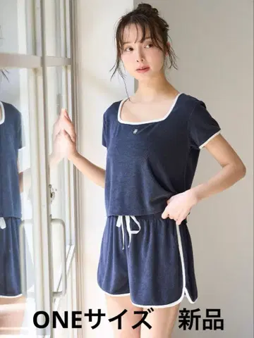 스나이델 홈 SNIDEL HOME 파일 셋업 네이비 새상품