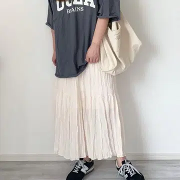 chocomee 초코 와셔 캉캉 스커트 아이보리