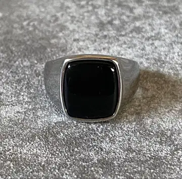 시그넷 반지 실버 블랙 오닉스 멕시칸 주얼리 19호