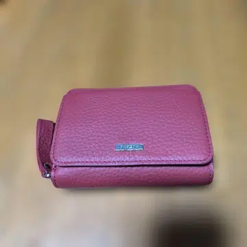 빨간색 이단 접이식 지갑 8 포켓