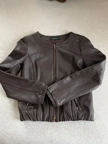 [ 새상품급 ] 노카라 가죽 자켓 38