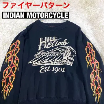 [ 스테디셀러 ] INDIAN MOTORCYCLE 파이어 패턴 블랙