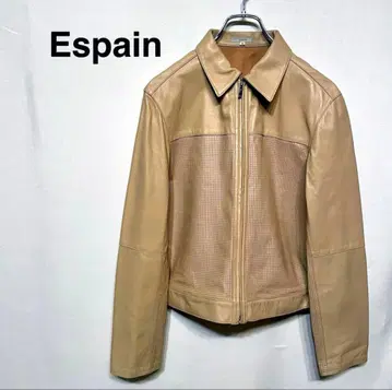 에스파인 긴팔 가죽 자켓 라이더스 양가죽 [ M ] 지퍼