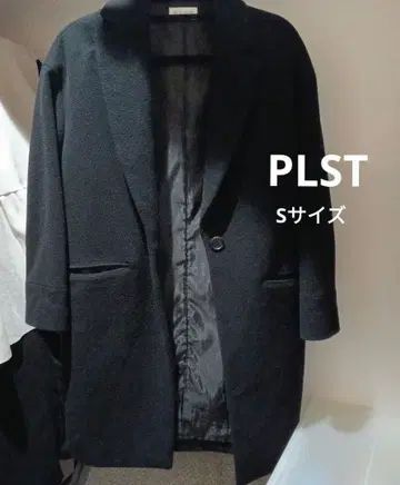 PLST 블랙 체스터 코트 S 사이즈
