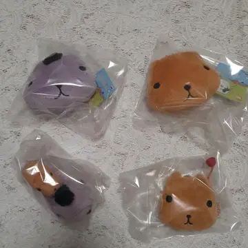 카피바라 씨 봉제 인형 마스코트 4개 묶음 판매 동전 지갑