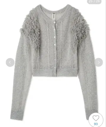 SNIDEL 스나이델 [ Chacott ] 튤 슬리브 니트 가디건