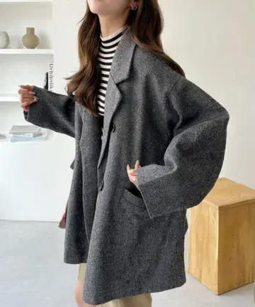 글렌체크 더블 숏 기장 자켓코트(Ada.)