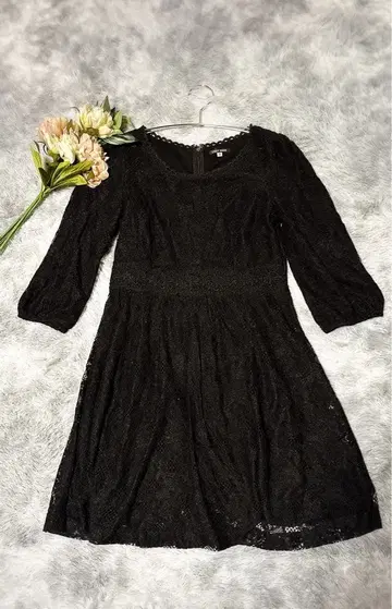 [ 사이즈 9호 ] L'EST ROSE 블랙 레이스 원피스