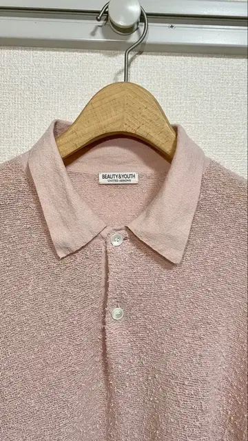 BEAUTY&YOUTH 핑크 피케 셔츠