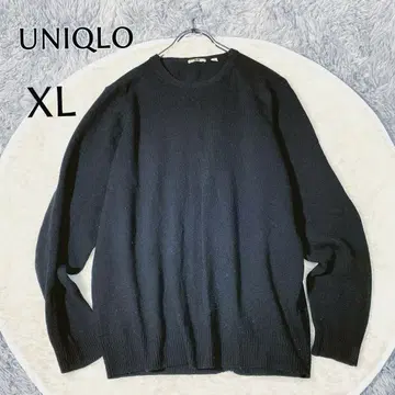 [ UNIQLO ] 컨디션 최상 블랙 크루넥 니트 XL 울 100%