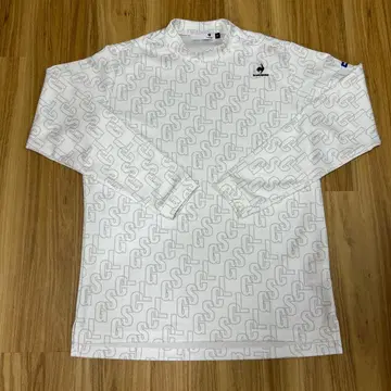 르꼬끄골프 올 패턴 타이포 프린트 모크넥 셔츠 ( LL ) 화이트