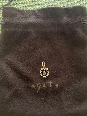 agete 스카이블루 스톤 참 아가트 K10 목걸이