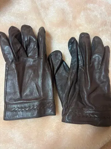 빈티지 가죽 장갑 브라운